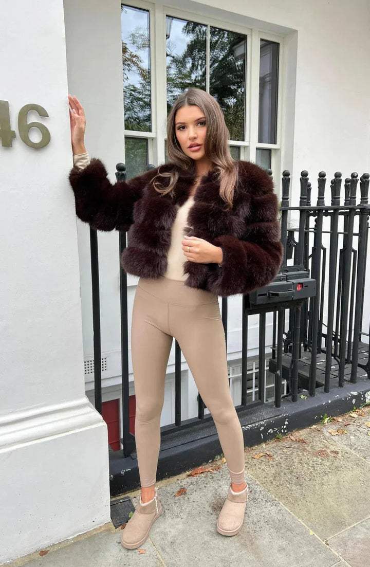 Mune | Faux Fur Puffer Coat Short Plush Winter Jacket
