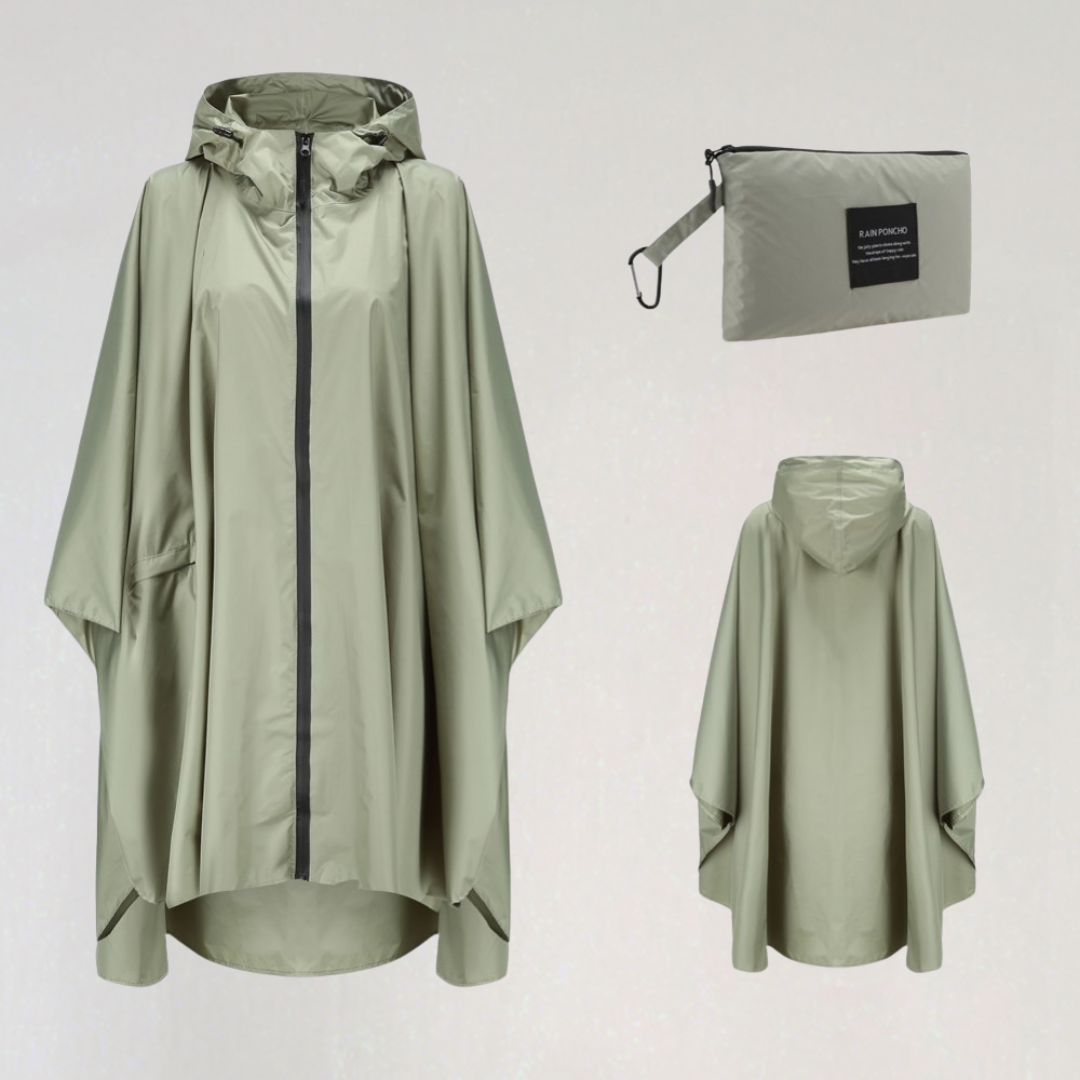 Mune | Women's Foldable Rain Jacket with Hood and Waterproof Fabric