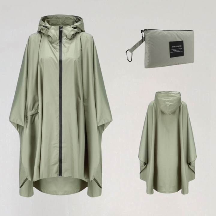 Mune | Women's Foldable Rain Jacket with Hood and Waterproof Fabric