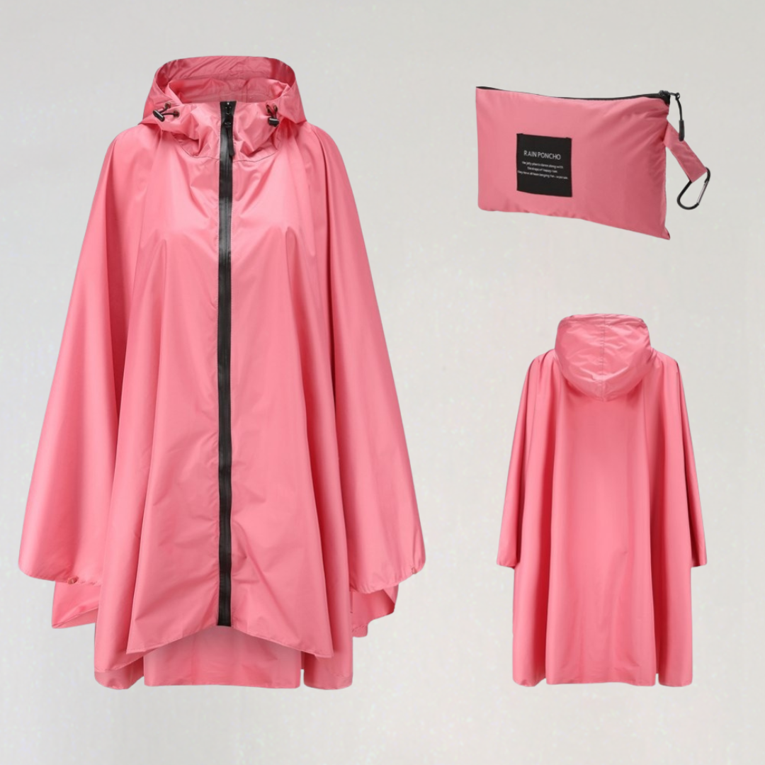 Mune | Women's Foldable Rain Jacket with Hood and Waterproof Fabric