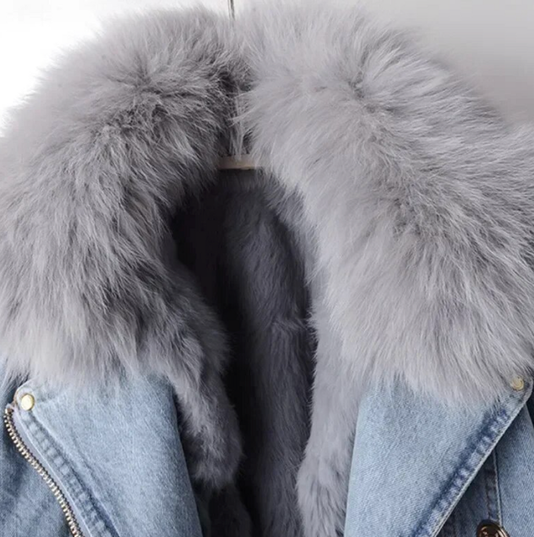 Mune | Organic Denim Jacket with Ultra-Fine Fur Lining