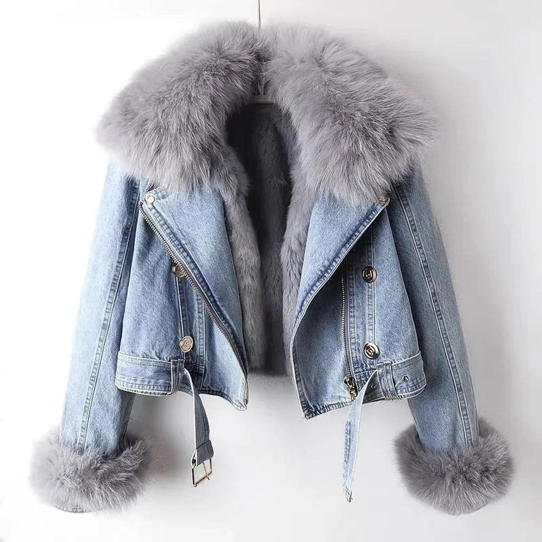 Mune | Organic Denim Jacket with Ultra-Fine Fur Lining