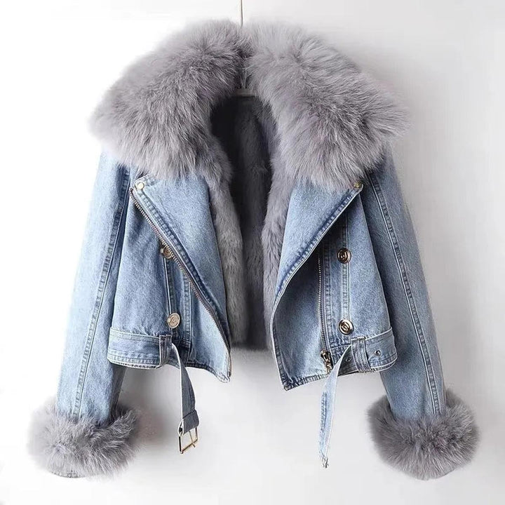 Mune | Organic Denim Jacket with Ultra-Fine Fur Lining