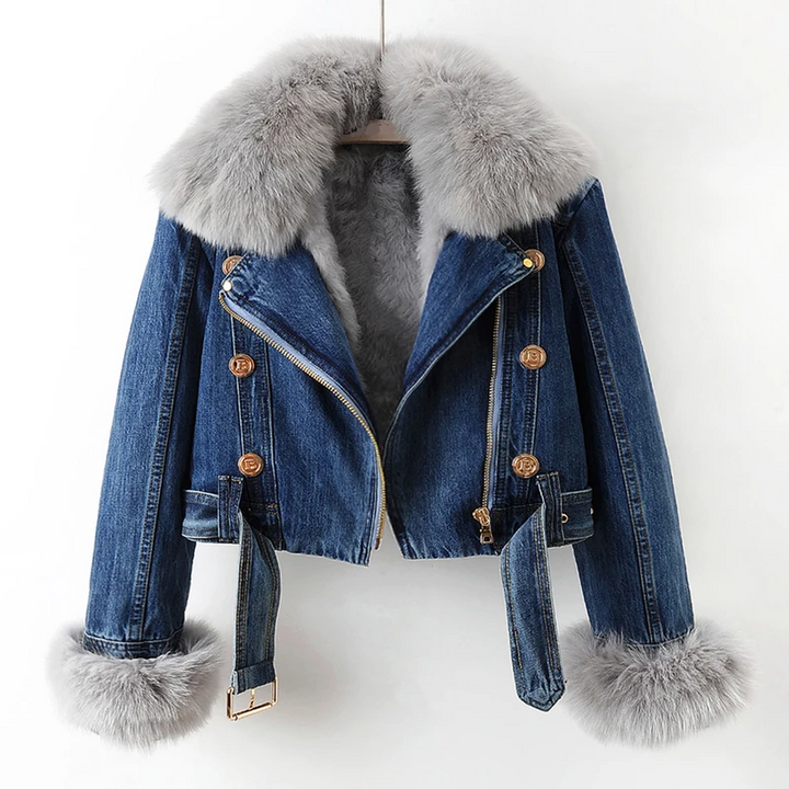 Mune | Organic Denim Jacket with Ultra-Fine Fur Lining