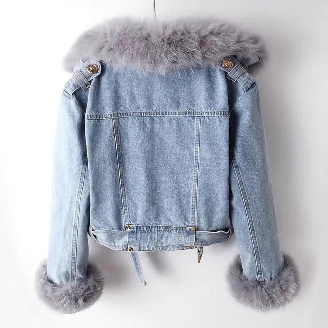 Mune | Organic Denim Jacket with Ultra-Fine Fur Lining