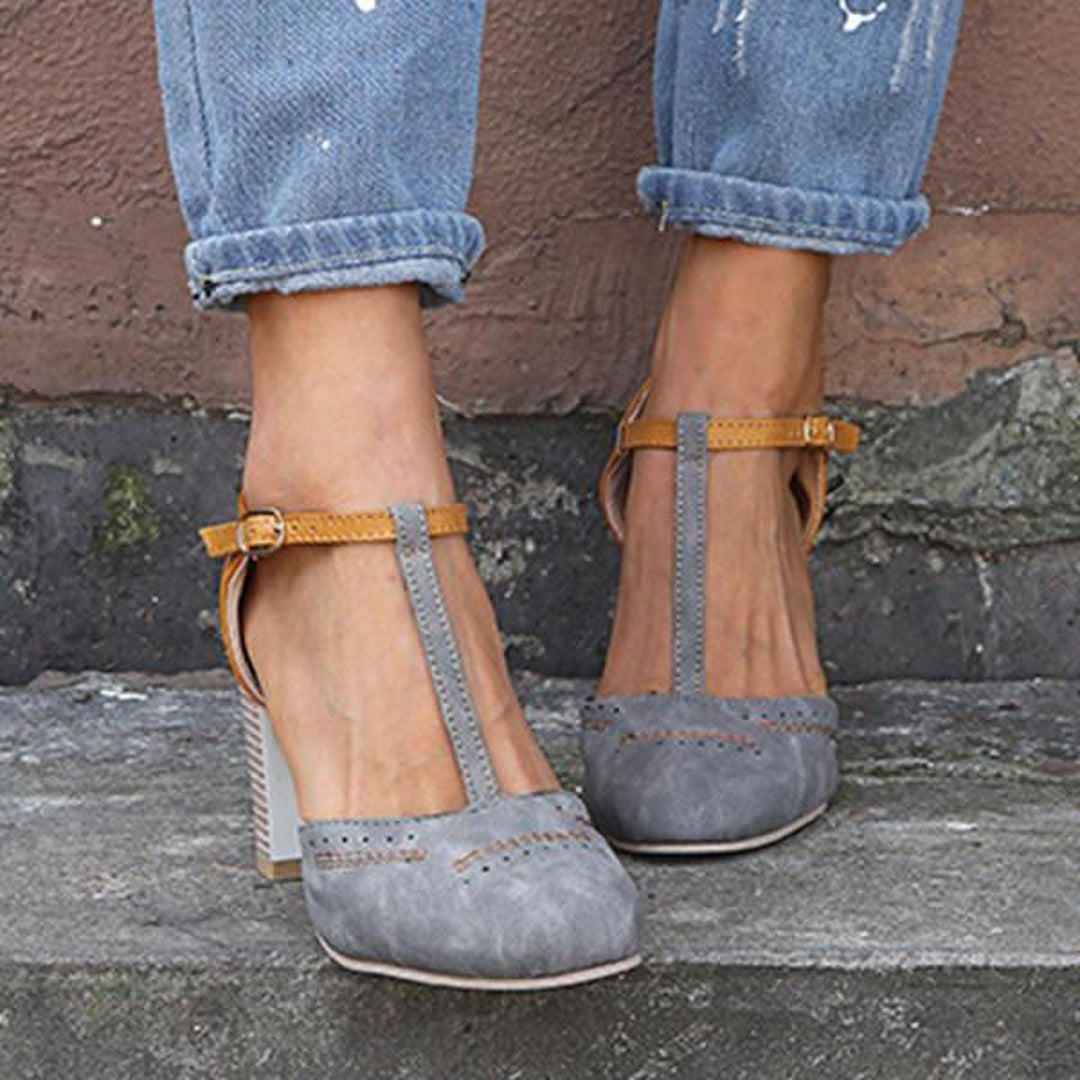 Women’s Vintage Style Ankle Strap Heels