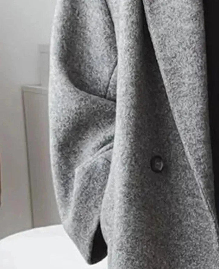 Mune | Plus Size Women's Cashmere Coat with Lapel Collar