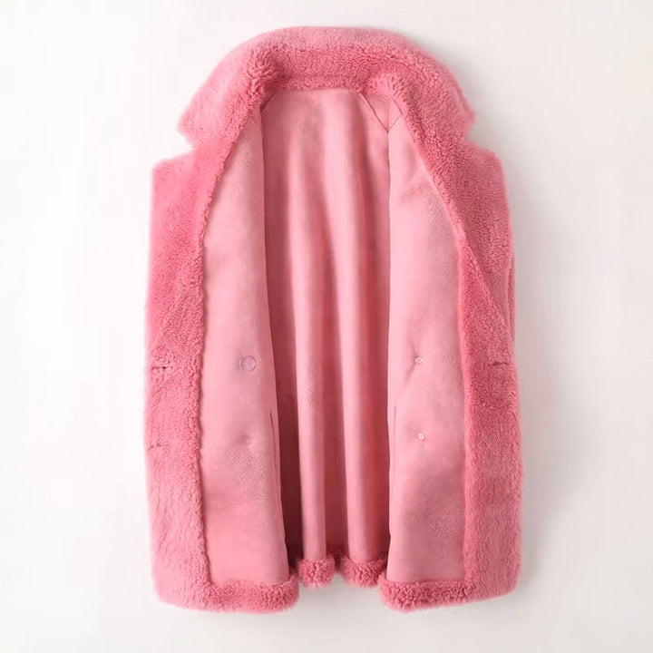 Mune | Women's Oversized Teddy Jacket with Wide Lapels and Double Button Placket