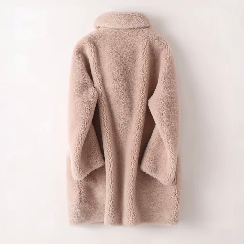 Mune | Women's Oversized Teddy Jacket with Wide Lapels and Double Button Placket