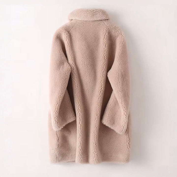 Mune | Women's Oversized Teddy Jacket with Wide Lapels and Double Button Placket