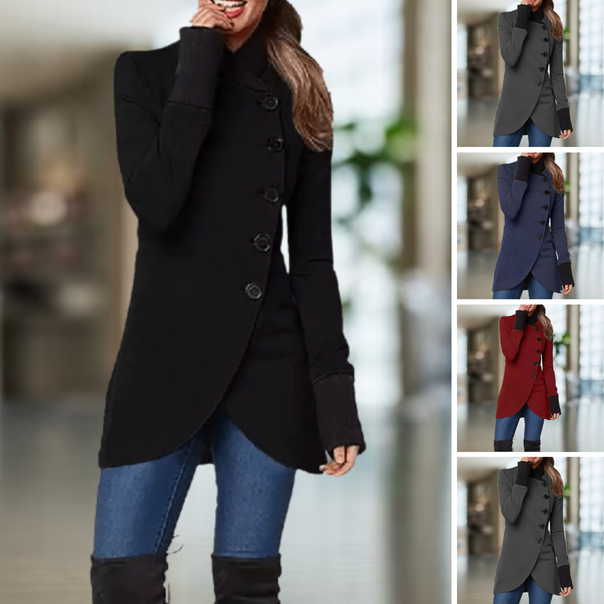 Mune | Stand-up collar coat for women