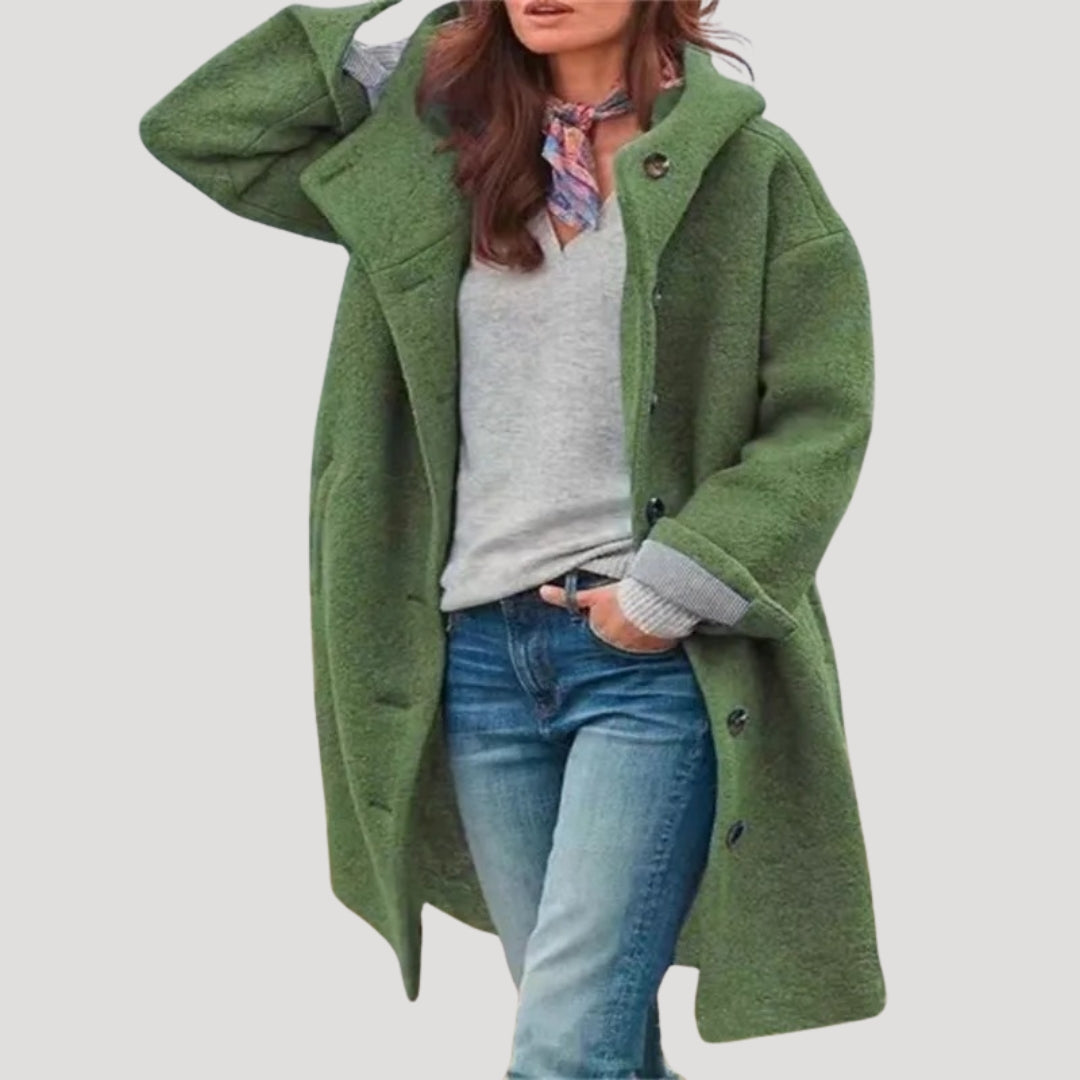 Mune | Women's Winter Coat Long Wool Blend Oversized Jacket