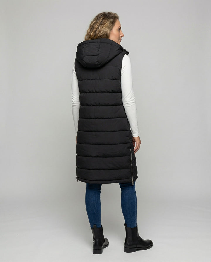 Long quilted vest women