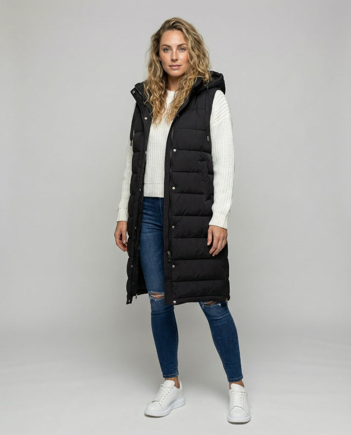 Long quilted vest women