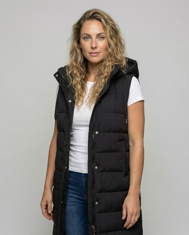 Long quilted vest women