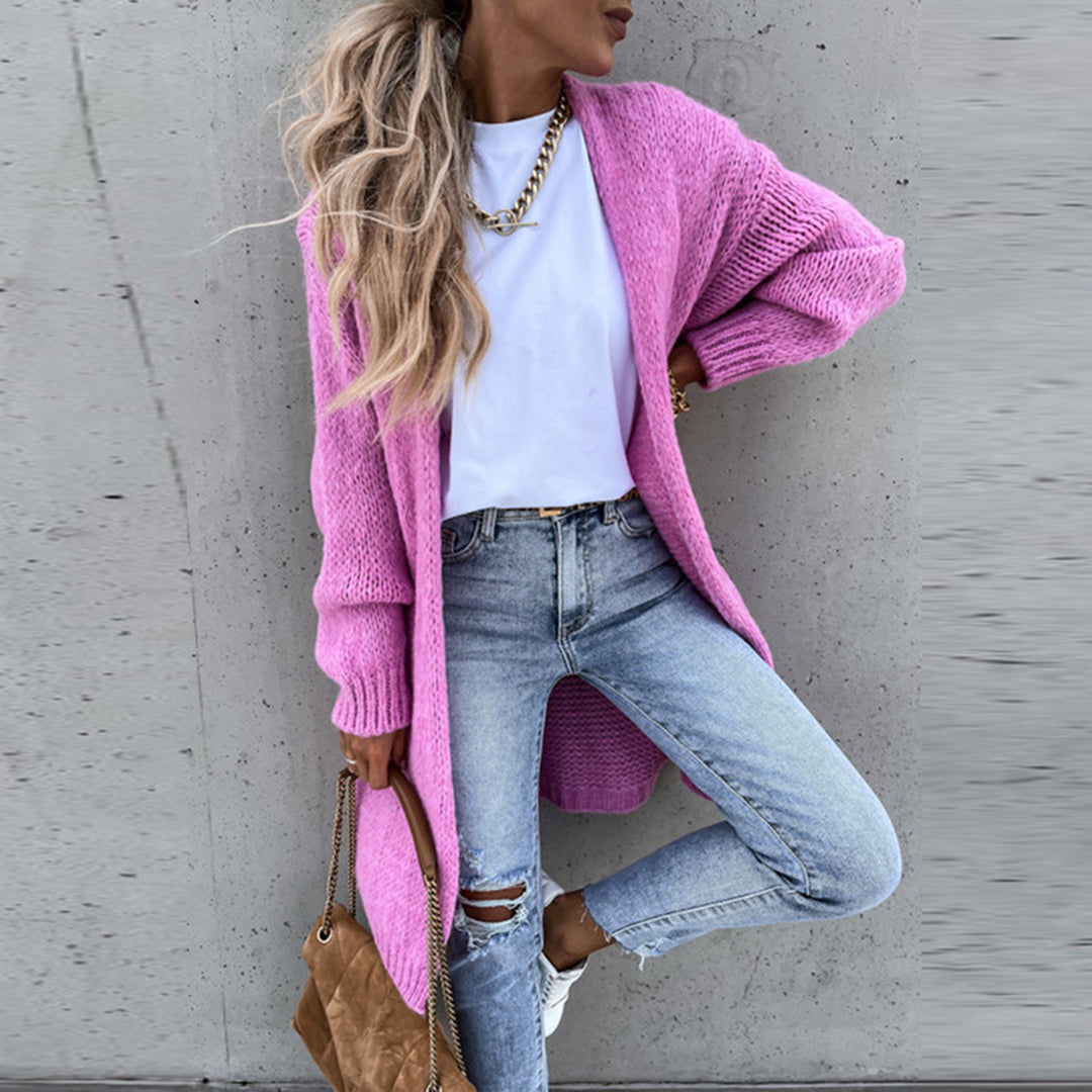 Women’s Relaxed Fit Long Open Front Cardigan