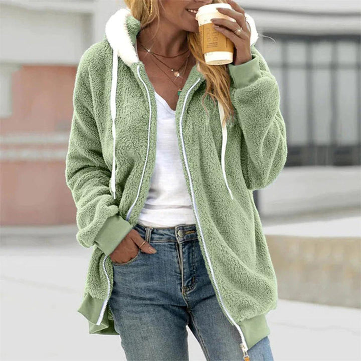 Mune | Plush Hoodie Jacket with Pockets for Women