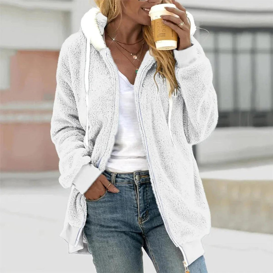 Mune | Plush Hoodie Jacket with Pockets for Women