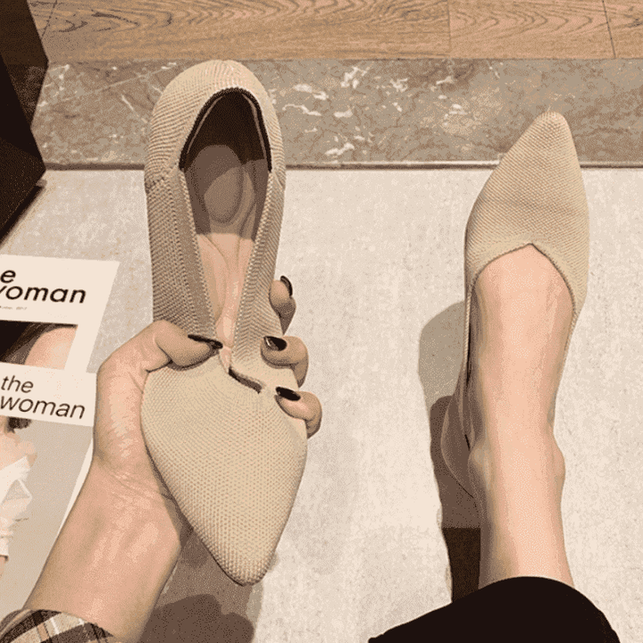 Beige ballerina comfort shoes Mune Fashion