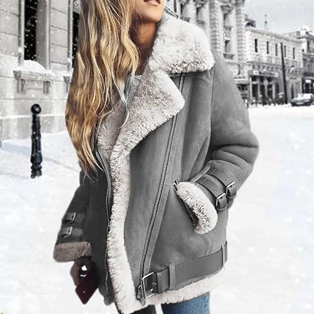 Mune | Premium Suede Sheepskin Jacket with Belt and Pockets