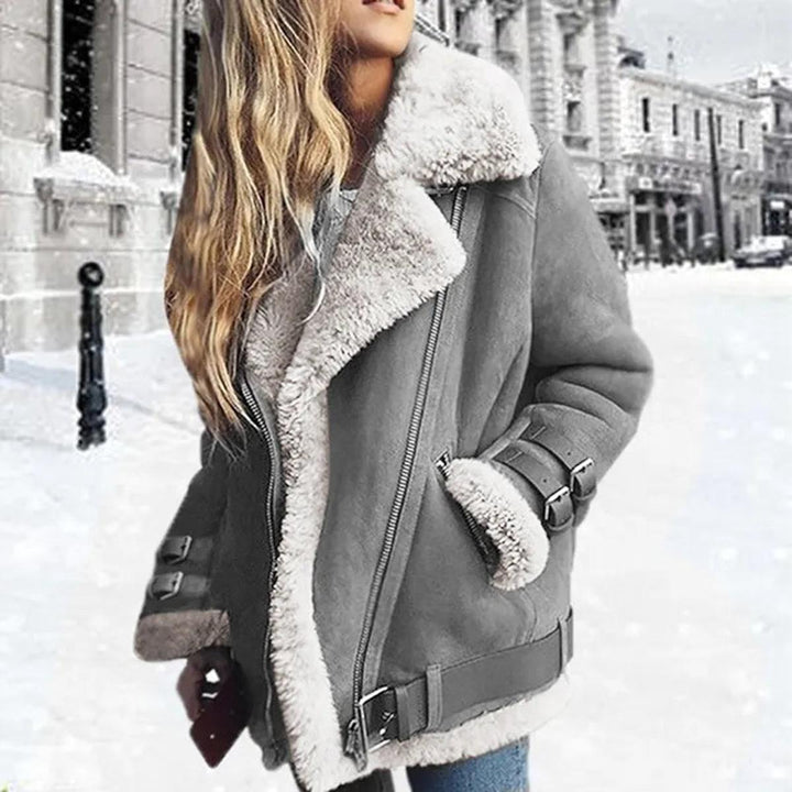 Mune | Premium Suede Sheepskin Jacket with Belt and Pockets