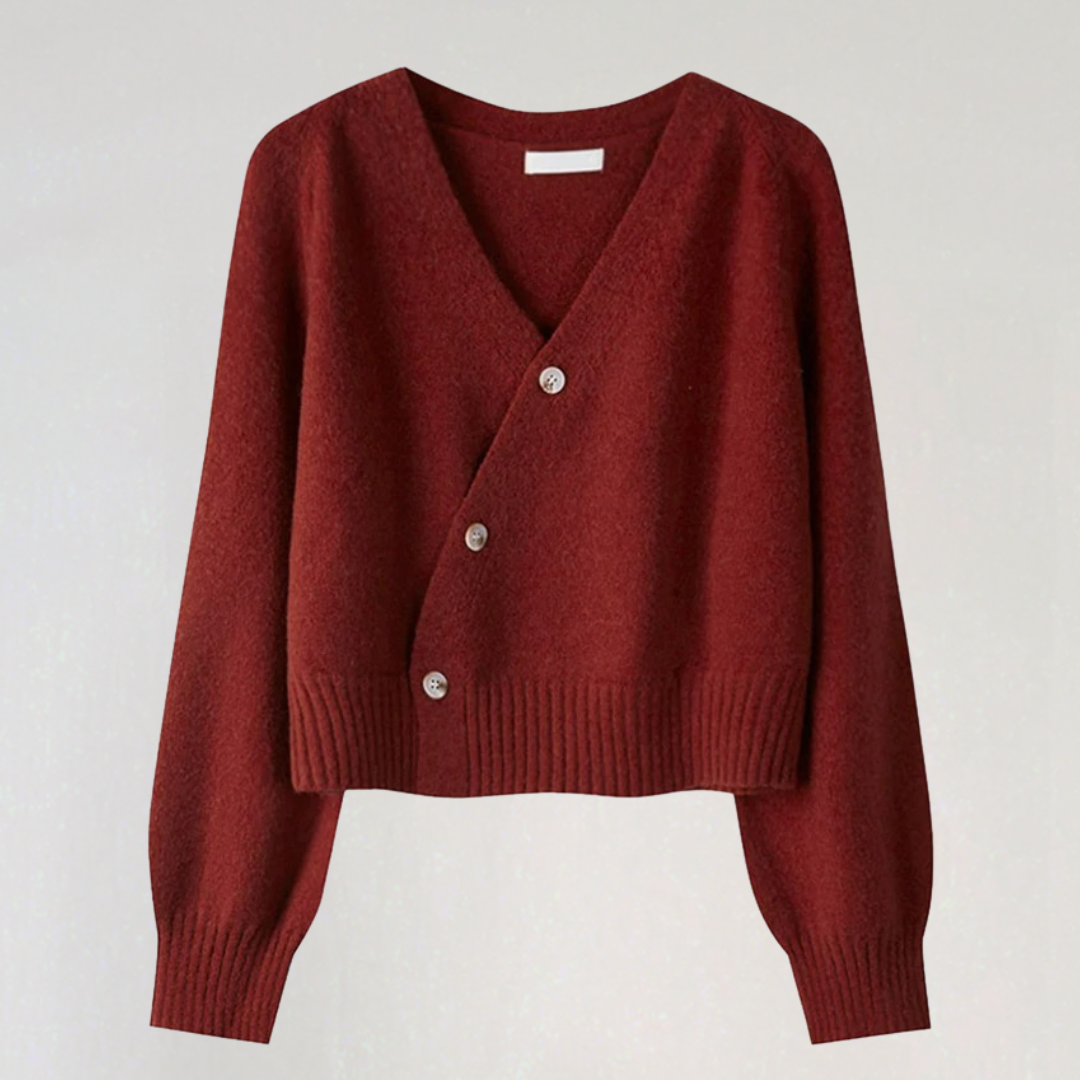 Mune | Women's wool jacket with V-neck and button closure