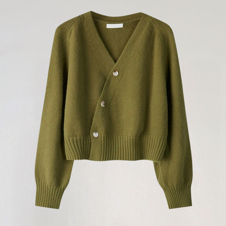 Mune | Women's wool jacket with V-neck and button closure