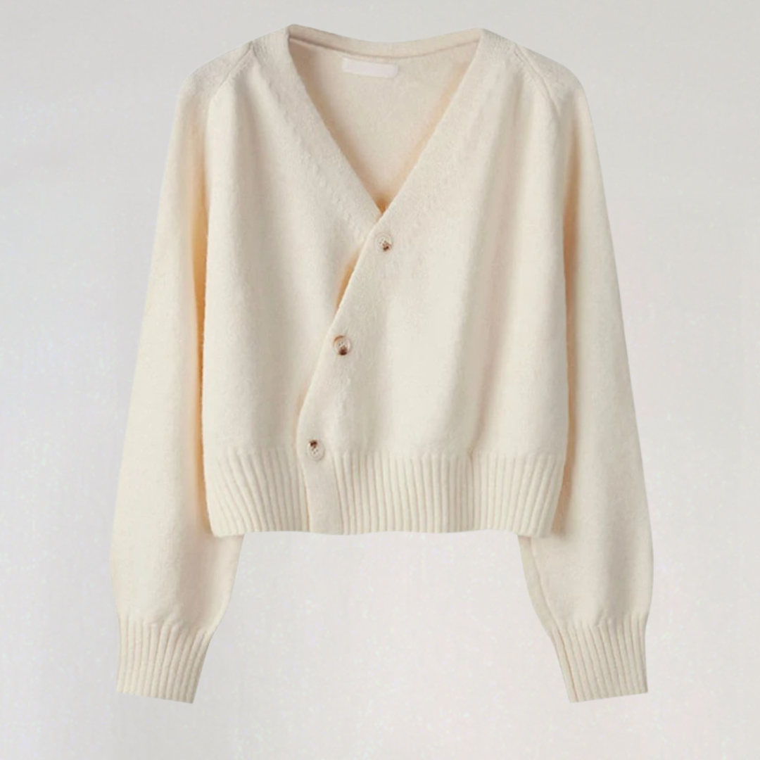 Mune | Women's wool jacket with V-neck and button closure