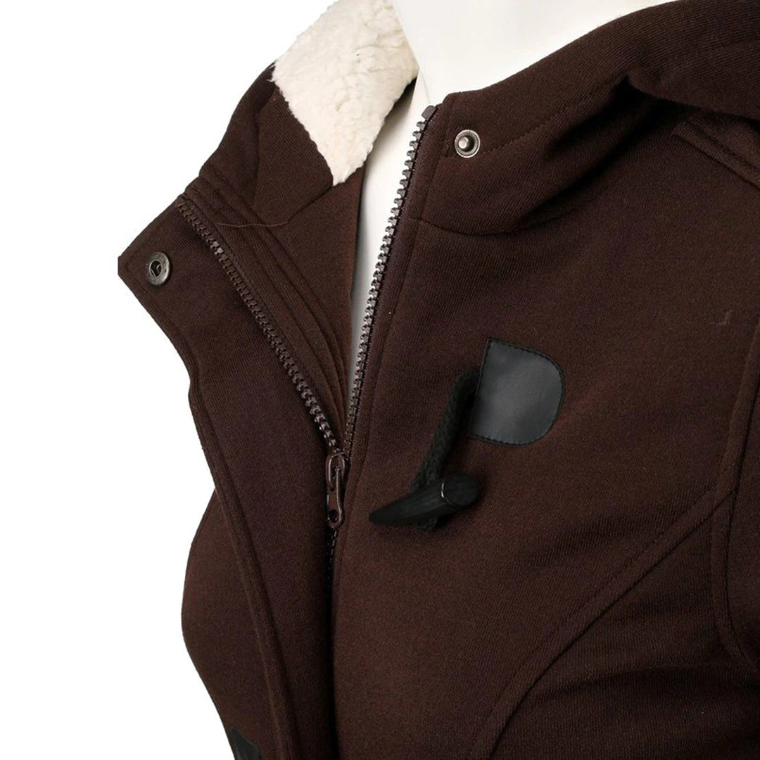 Mune | Wool Toggle Duffle Coat Hooded Fuzzy Padded Duffle Coat