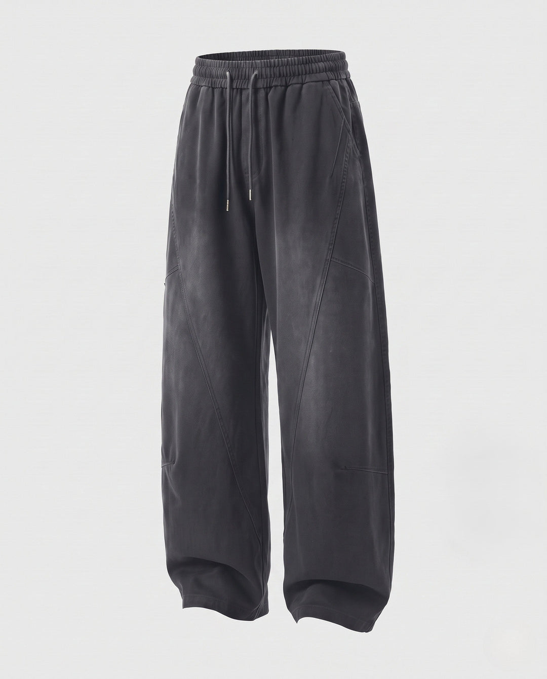 Women's wide balloon pants with drawstring and utility seams Mune Fashion