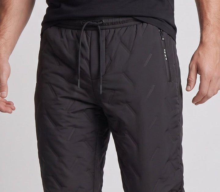 Men's Thermal Outdoor Jogging Pants with Thick Sherpa Lining, Elastic Waistband and Security Zipper Pocket Mune Fashion