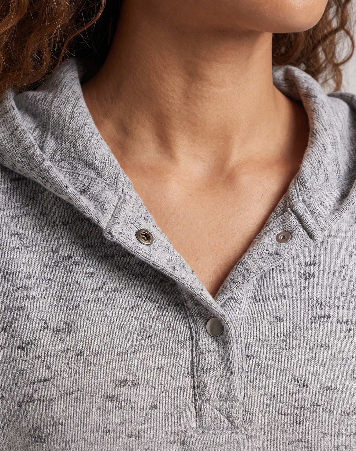 Women Casual Hooded Sweatshirt with Button Details Mune Fashion