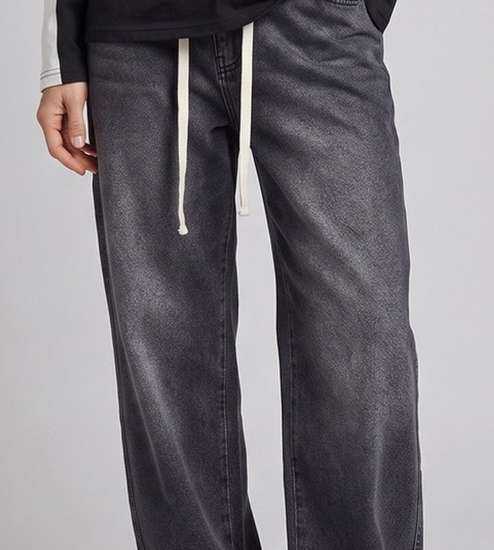 Women Casual Wide Leg Jeans Mune Fashion