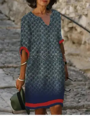 Women’s Floral V-Neck Midi Dress