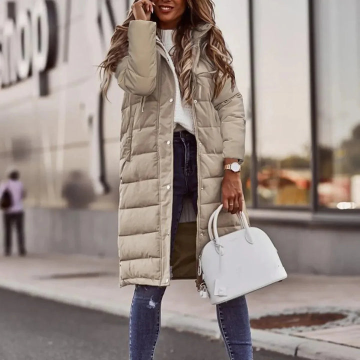 Mune | Quilted Hooded Long Winter Jacket For Women