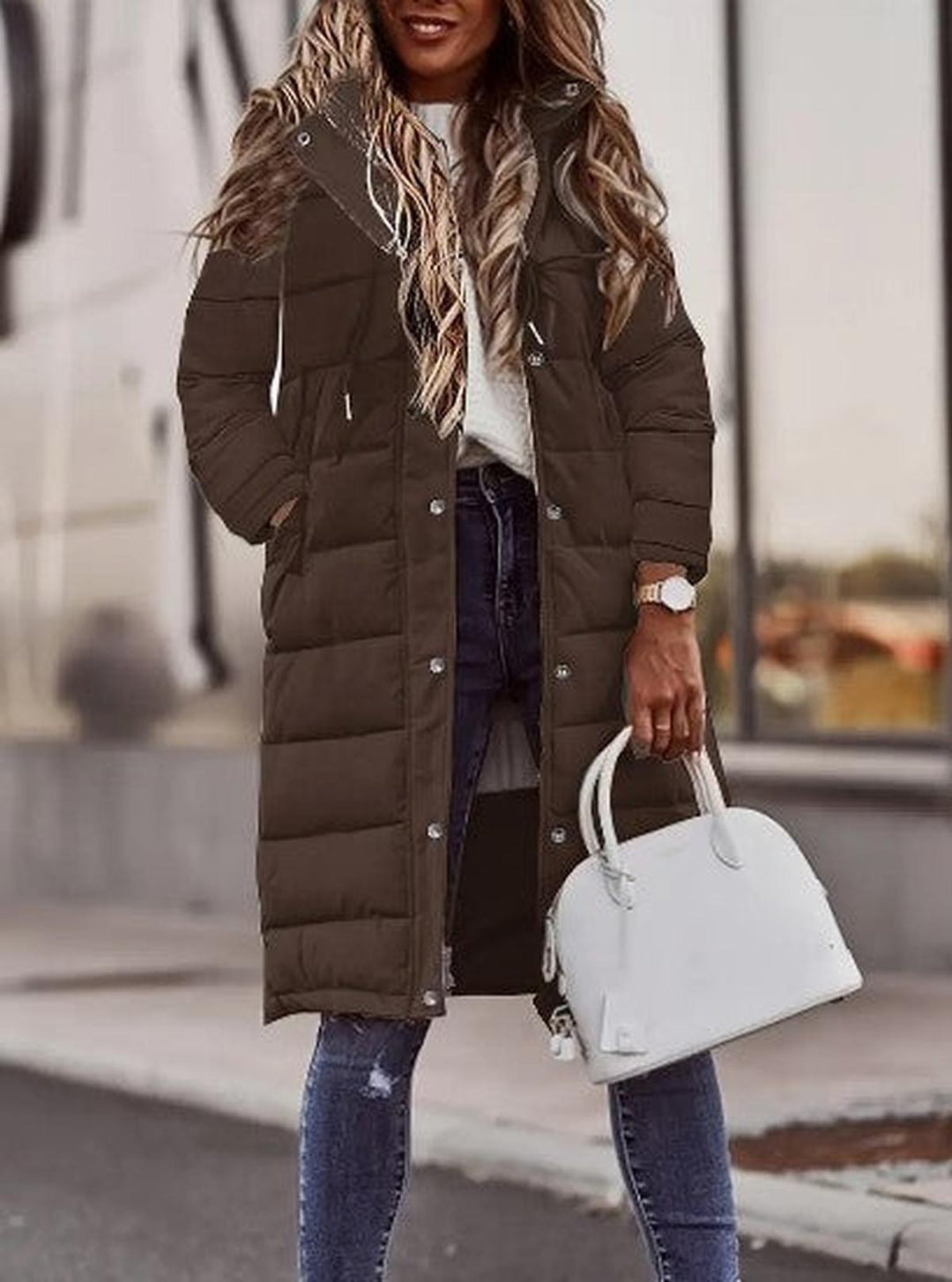 Mune | Quilted Hooded Long Winter Jacket For Women