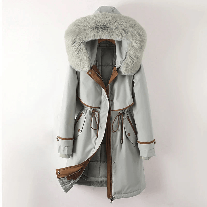 Mune | Padded Winter Parka Jacket with Adjustable Waist and Faux Fur Hood