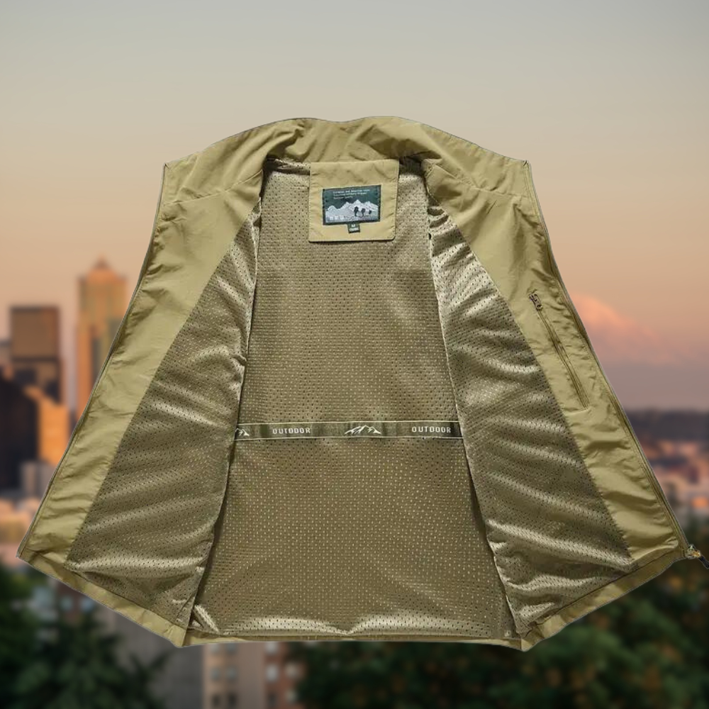 Mune | Men's Vest Multi With Pockets With Zipper
