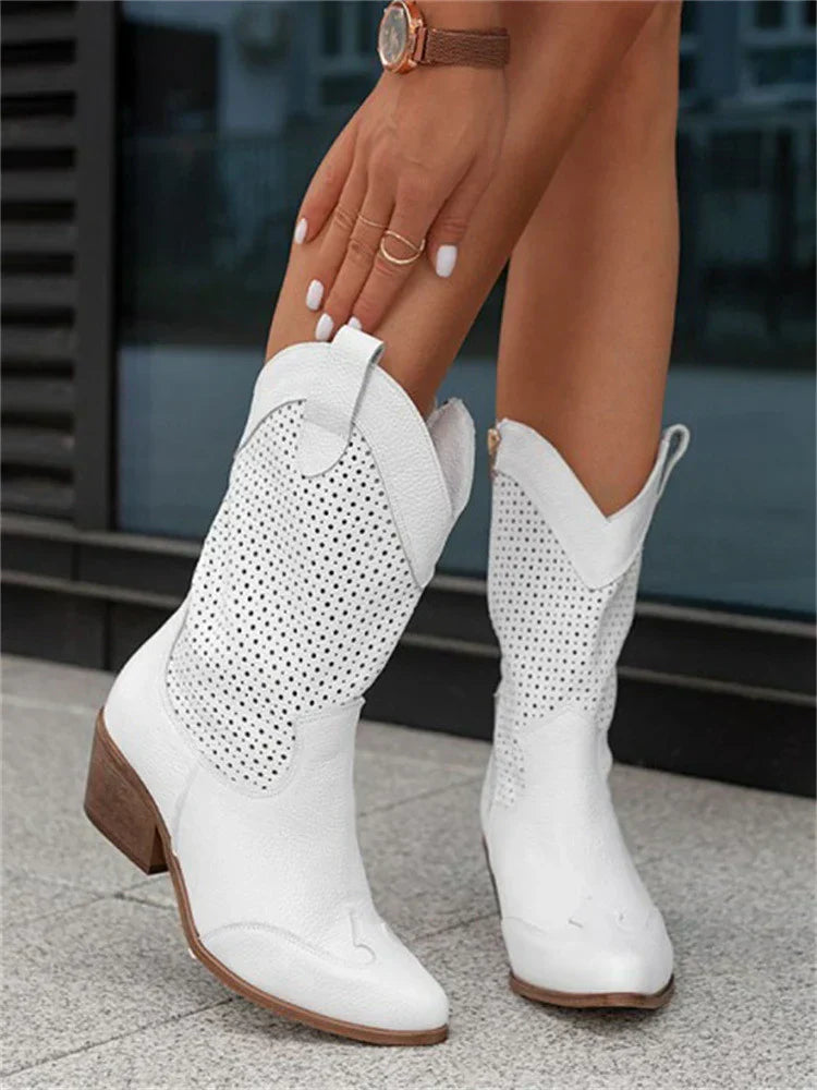 Mune | Breathable stylish cowboy boots with zipper
