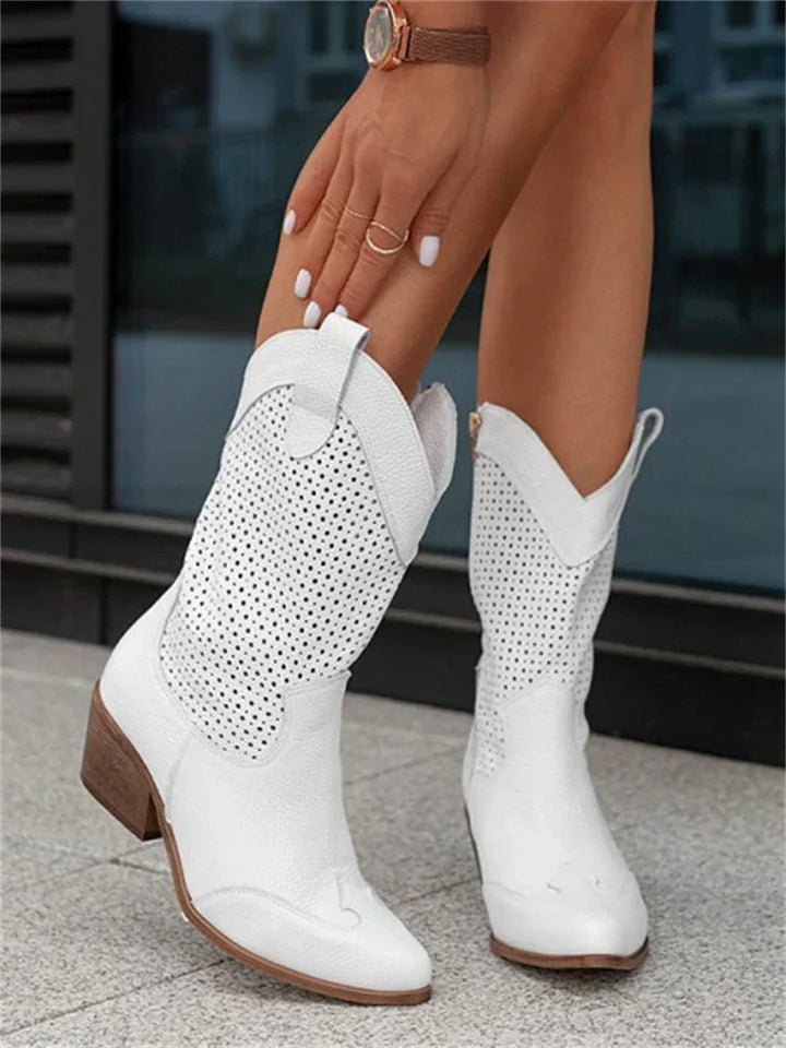 Mune | Breathable stylish cowboy boots with zipper