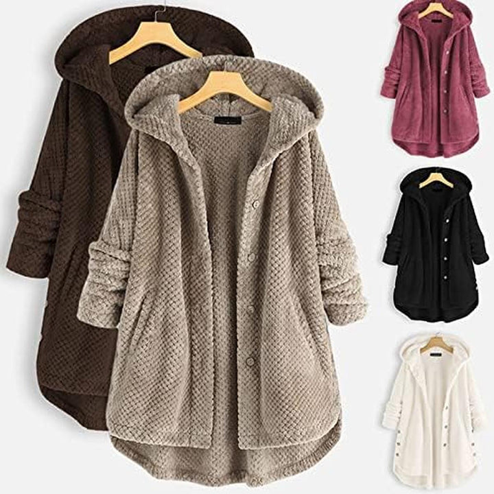 Mune | Reversible Fleece Hooded Pullover Jacket for Women Stylish and Warm Winter Clothing