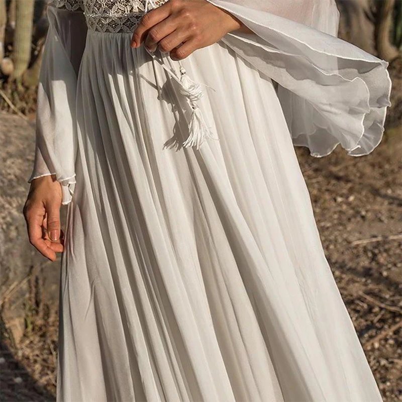 Mune | White Dress In Boho Style
