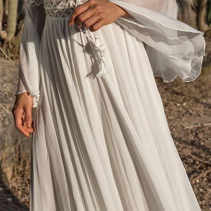 Mune | White Dress In Boho Style