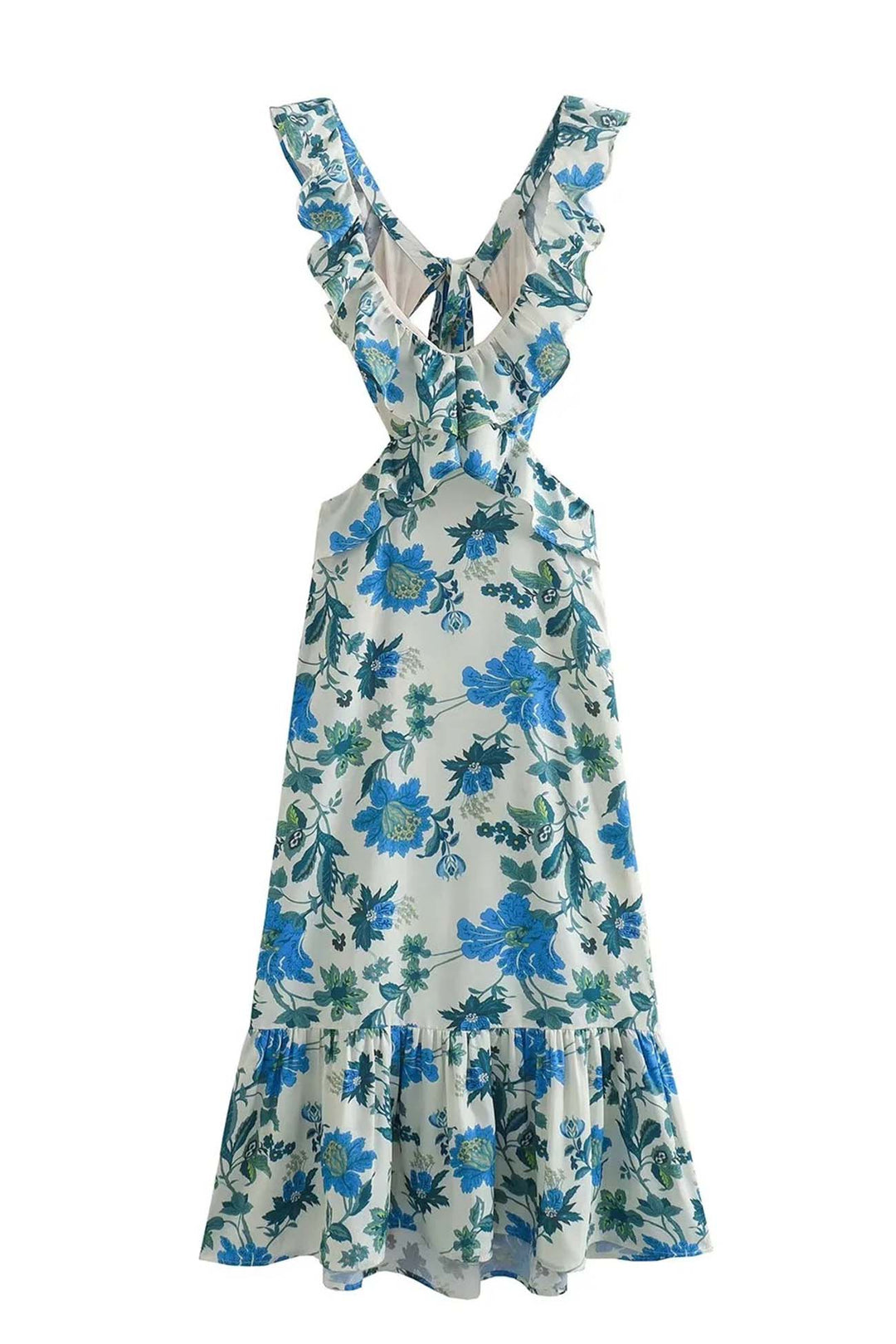 Mune | Elegant Summer Maxi Dress - Sleeveless with Ruffle Straps