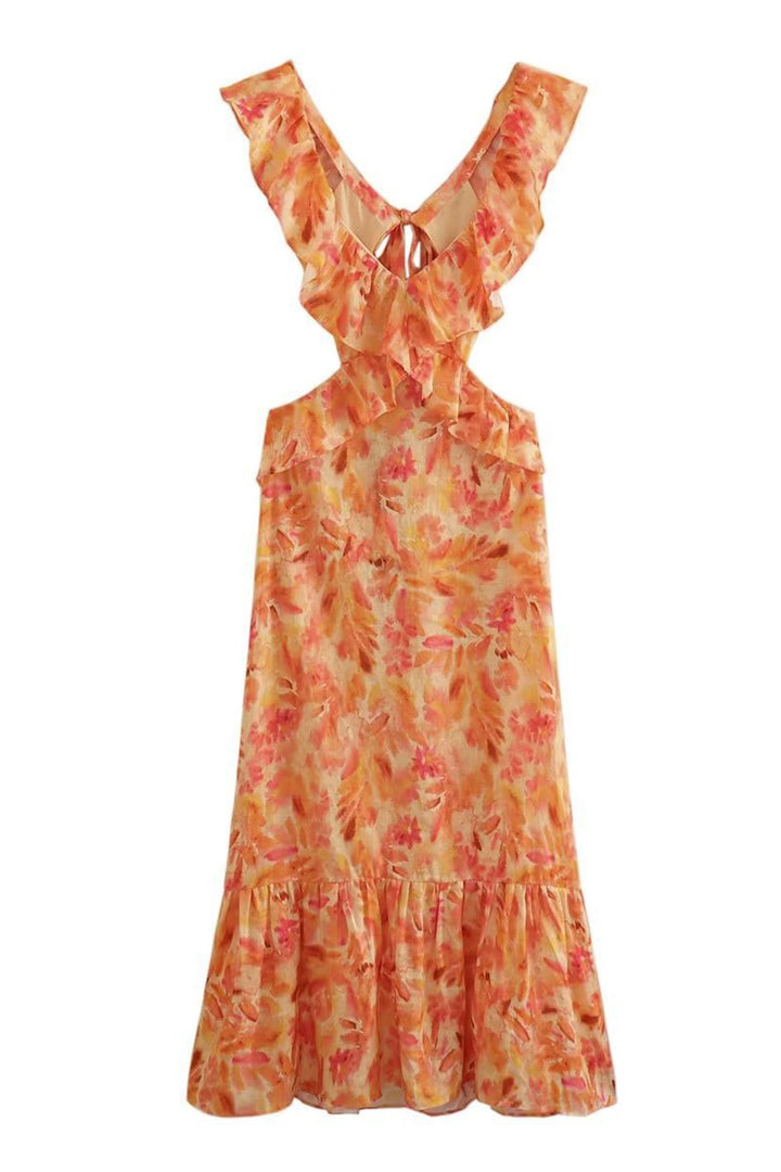 Mune | Elegant Summer Maxi Dress - Sleeveless with Ruffle Straps