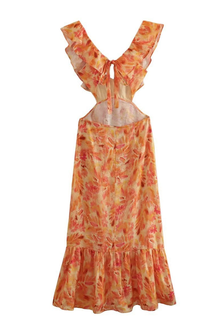 Mune | Elegant Summer Maxi Dress - Sleeveless with Ruffle Straps