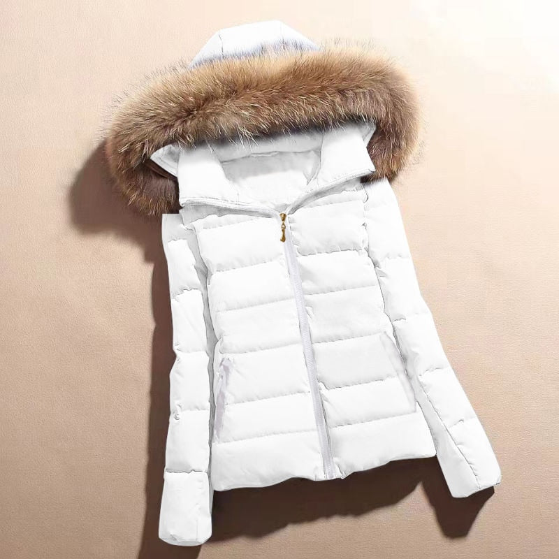 Mune | Winter Jacket with Faux Fur Collar for Women