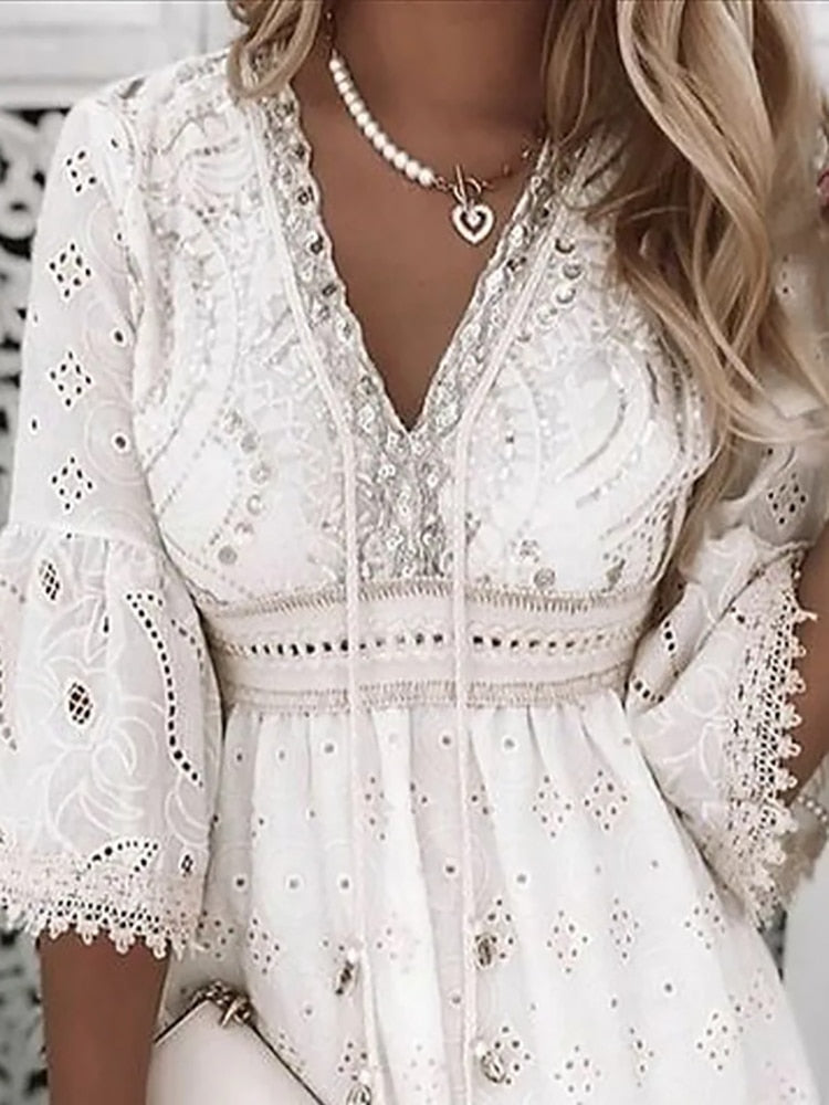 Bohemian dress in Ibiza style