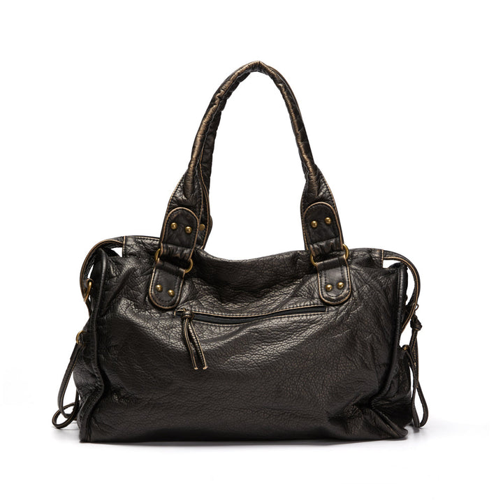 Mune | Obsidian Luxury Black Leather Handbag