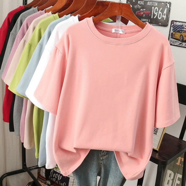 Mune Fashion | Oversized Cotton Basic T-Shirt for Women